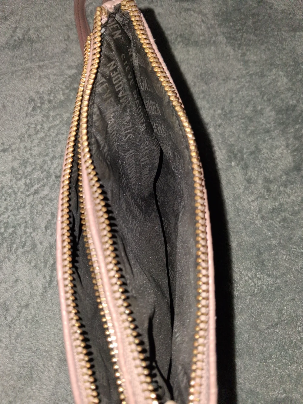 Steve Madden Pink Embossed Wristlet Clutch